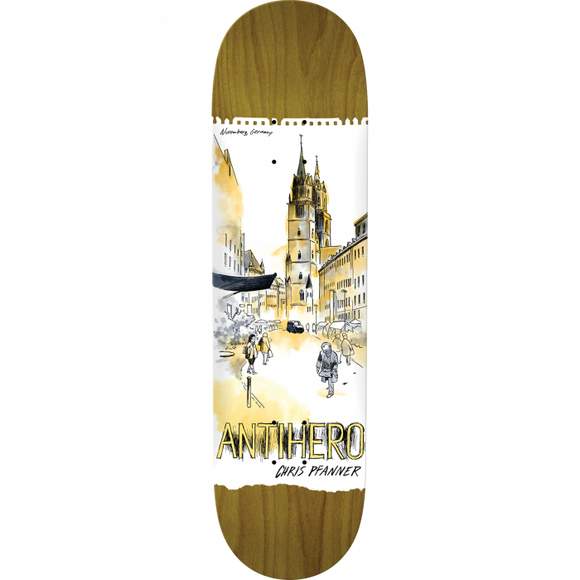 Antihero Pfanner Cityscapes Skateboard Deck -8.38 DECK ONLY