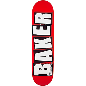 Baker Brand Logo Skateboard Deck -8.0 Red/White DECK ONLY