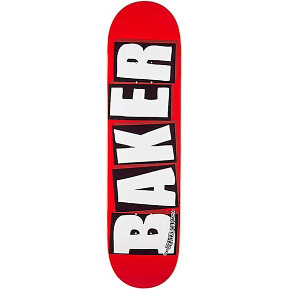 Baker Brand Logo Skateboard Deck -8.0 Red/White DECK ONLY