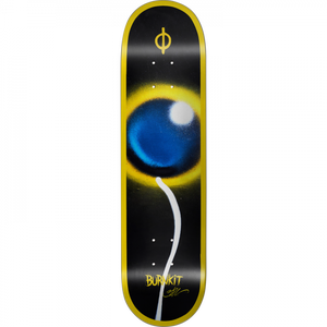 Burnkit Materialize Skateboard Deck -8.375 Black/Yellow DECK ONLY