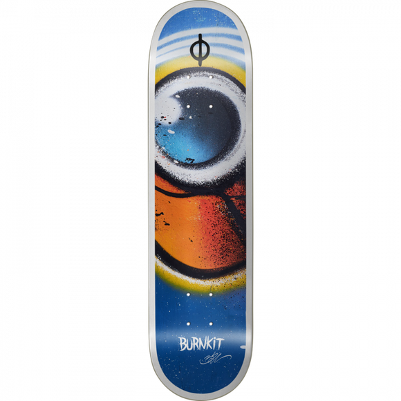 Burnkit Visualize Skateboard Deck -8.0 Blue/White DECK ONLY