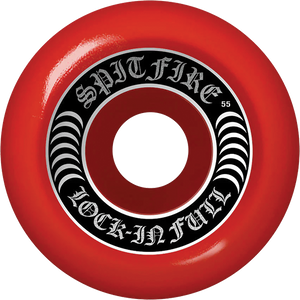 Spitfire F4 99a Lock-In Full 55mm Red Skateboard Wheels (Set of 4)