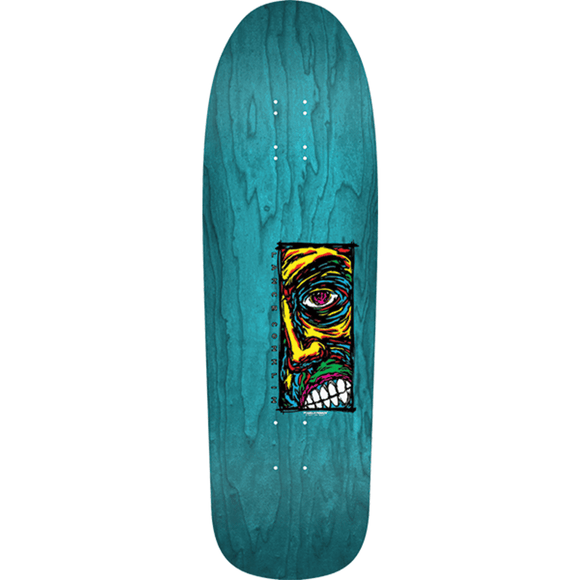 Powell Peralta Conklin Face Skateboard Deck -9.75x32.09 Teal Stain DECK ONLY