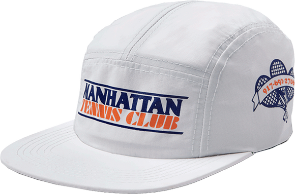 Call Me Manhattan Tennis Club Camp Skate HAT - Adjustable White 