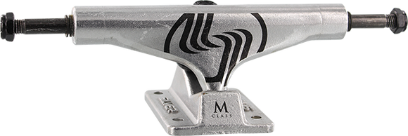 Silver M-Hollow 8.5 Raw/Raw W/Black Skateboard Trucks (Set of 2)