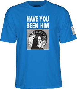 Powell Peralta Have You Seen Him T-Shirt - Size: Medium Royal