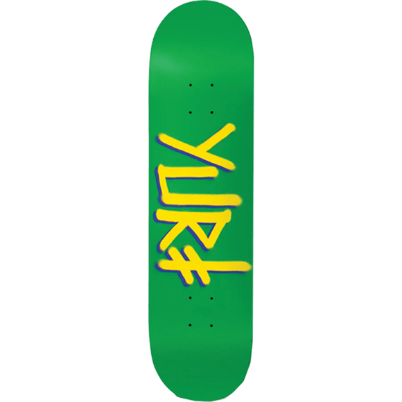 Deathwish Facchini Gang Name Skateboard Deck -8.0 Green/Yellow DECK ONLY