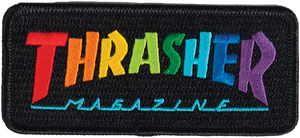 Thrasher Rainbow Mag Patch Black