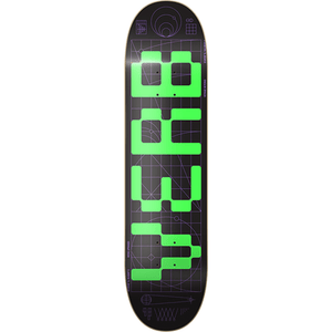 Verb Invader Skateboard Deck -7.75 Black/Green DECK ONLY