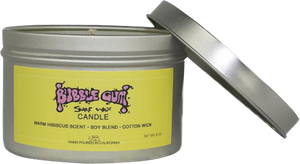 Bubble Gum 6oz Tin Candle Warm Hibiscus Guava