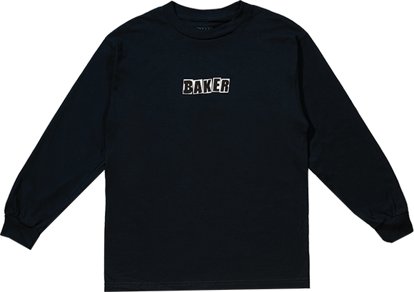 Baker Brand Logo Long Sleeve Shirt MEDIUM Navy