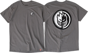 Spitfire Yin Yang T-Shirt - Charcoal/Black/White