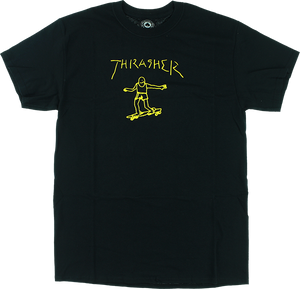 Thrasher Gonz Logo T-Shirt - Black/Yellow