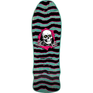 Powell Peralta Geegah Ripper 12 Skateboard Deck -9.75x30 Lt.Blue/Pink DECK ONLY