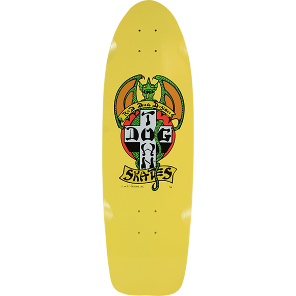 Dogtown Red Dog 70s Classic Skateboard Deck -9x30 Yellow Dip DECK ONLY