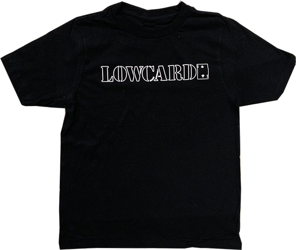 Lowcard Outline Logo Youth T-Shirt - Black