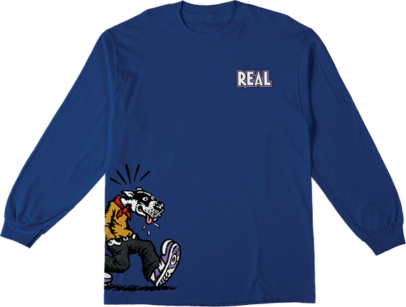 Real Comix Long Sleeve Shirt Medium -Royal