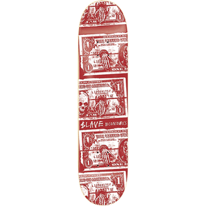 Slave Econo$Lave 24 Skateboard Deck -8.5 Red/White DECK ONLY