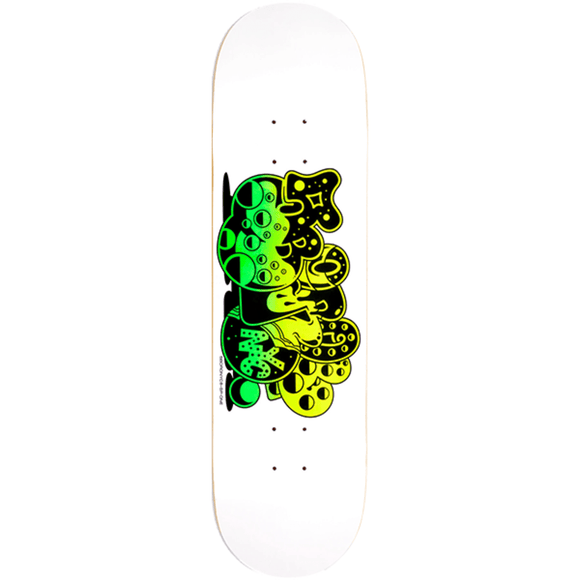 5boro Sp-One Bubble Skateboard Deck -8.5 White/Green/Yellow DECK ONLY