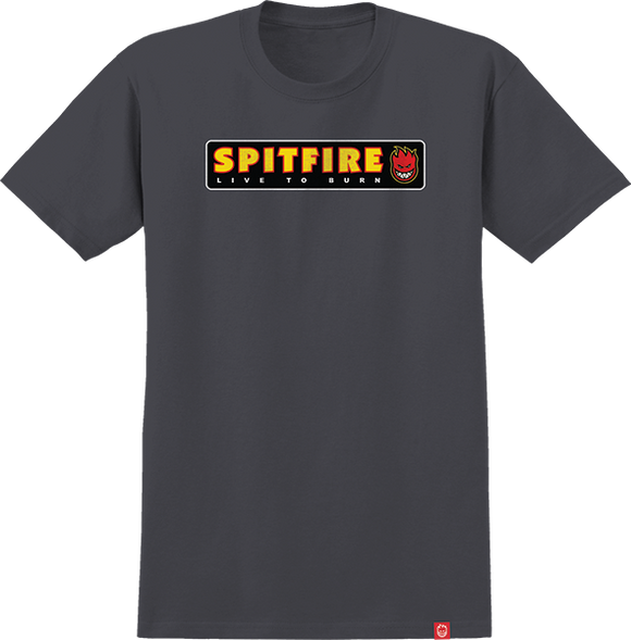 Spitfire Ltb T-Shirt - Size: SMALL -Charcoal