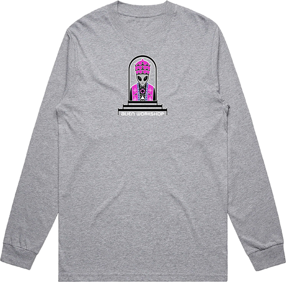 Alien Workshop Priest Long Sleeve Shirt MEDIUM Heather Grey