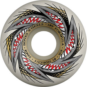 Bones Wheels SPF P5 Sharknado 54mm 81b White W/Gold Skateboard Wheels (Set of 4)