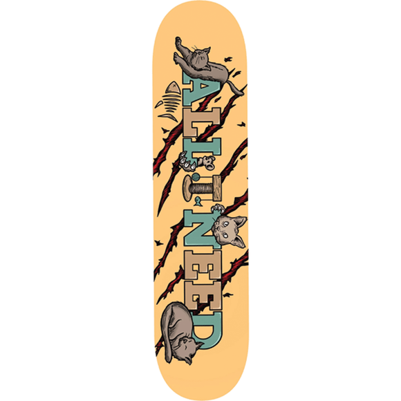 All I Need Cats Skateboard Deck -8.3 DECK ONLY