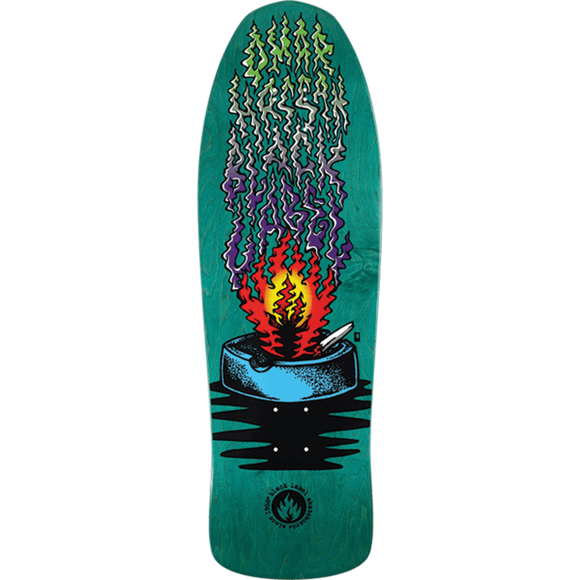 Black Label Hassan Ashtray 12xu Skateboard Deck -10x31.25 Aqua Stain DECK ONLY