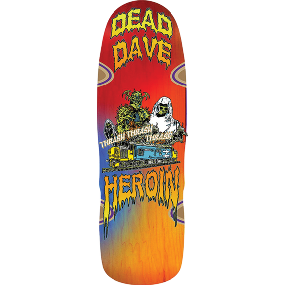 Heroin Dead Dave Ghost Train Skateboard Deck -10.1x31.5 DECK ONLY