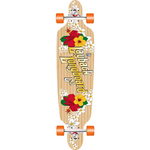 Layback Wahini Bamboo Drop Through Complete Longboard Skateboard -9.5x41