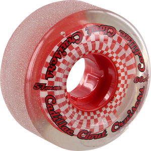 Cadillac Clout Cruisers 57mm 80a Smoke/Red Skateboard Wheels (Set of 4)