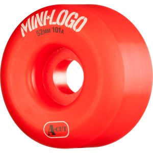 Mini Logo A-Cut 52mm 101a Red  Skateboard Wheels (Set of 4)