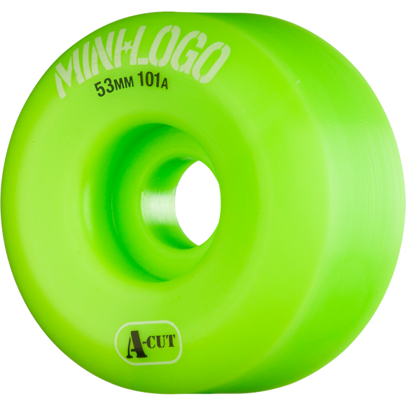 Mini Logo A-Cut 53mm 101a Green  Skateboard Wheels (Set of 4)