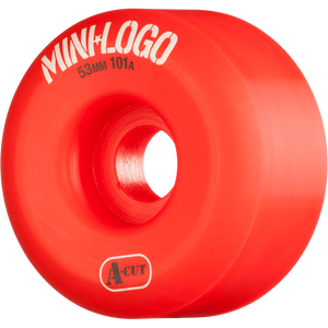 Mini Logo A-Cut 53mm 101a Red  Skateboard Wheels (Set of 4)