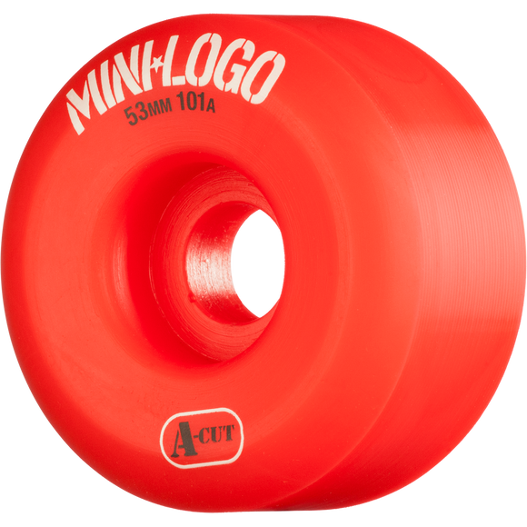 Mini Logo A-Cut 53mm 101a Red  Skateboard Wheels (Set of 4)