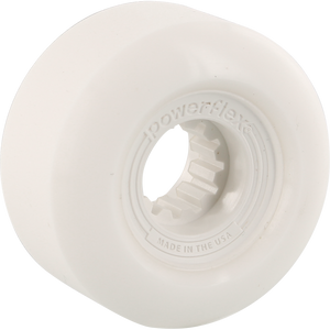 Powerflex Gumball 54mm 83b White/White Skateboard Wheels (Set of 4)