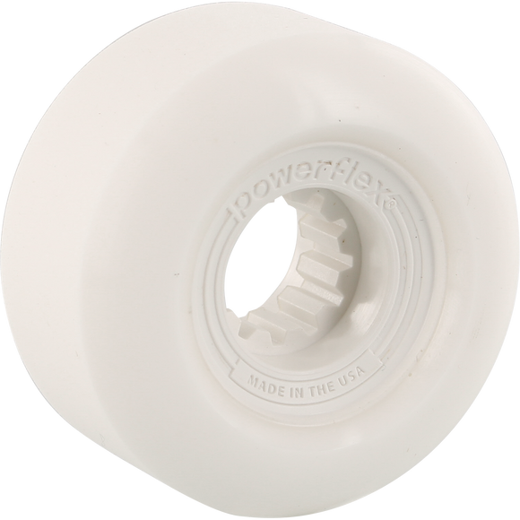 Powerflex Gumball 54mm 83b White/White Skateboard Wheels (Set of 4)