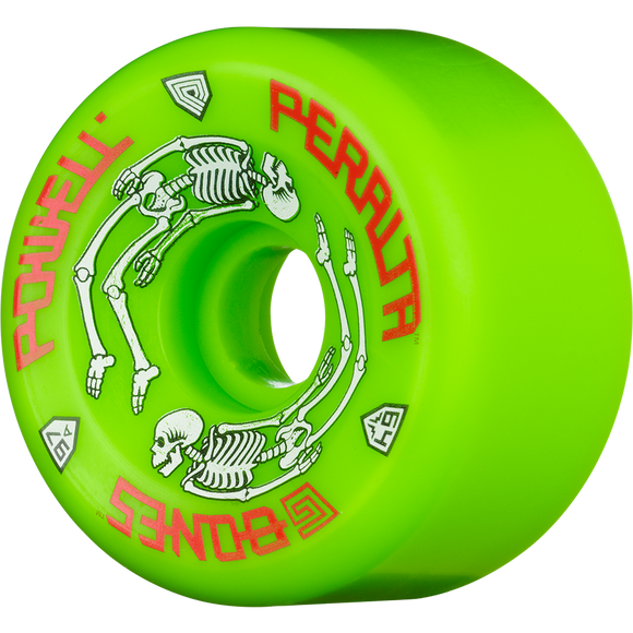 Powell Peralta G-Bones Wheels II 97a 64mm Green Longboard Wheels (Set of 4)