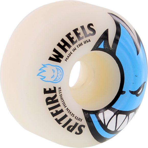 Spitfire Bighead 57mm White W/Lt.Blue Skateboard Wheels (Set of 4)