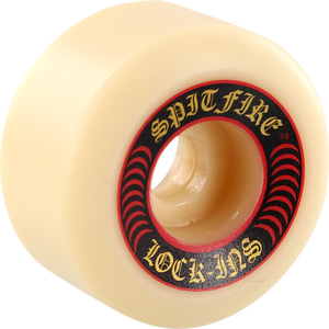 Spitfire F4 101a Lock Ins 55mm White W/Red Skateboard Wheels (Set of 4)