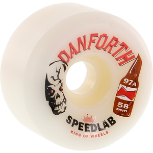 Speedlab Danforth 58mm 97a White Skateboard Wheels (Set of 4)