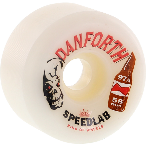 Speedlab Danforth 58mm 97a White Skateboard Wheels (Set of 4)