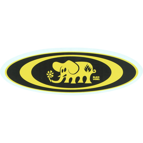 Black Label Oval Elephant Decal Single Assorted Single