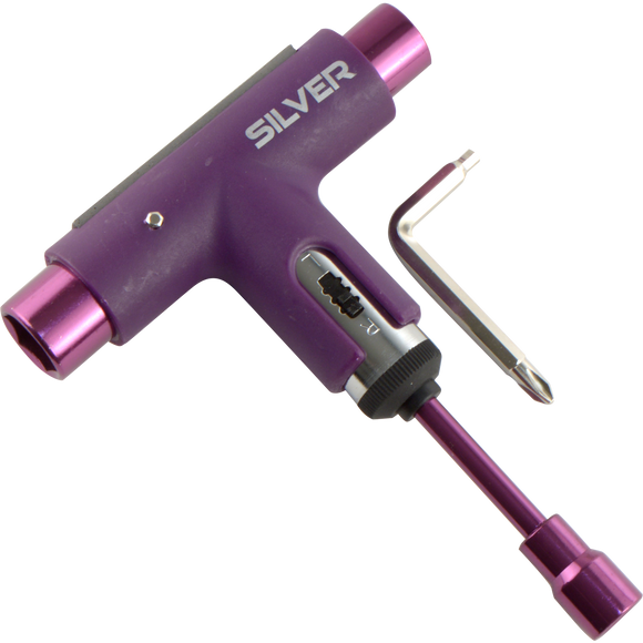 Silver Skateboard Tool Spectrum Purple