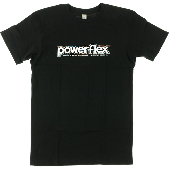 Powerflex Logo T-Shirt - Size: MEDIUM Black/White