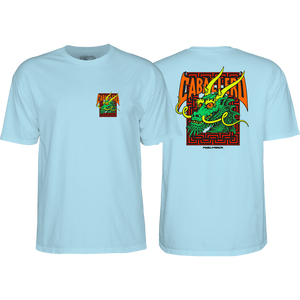 Powell Peralta Cab Street Dragon T-Shirt - Size: SMALL Powder Blue