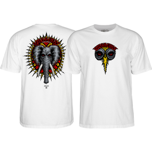 Powell Peralta Vallely Elephant T-Shirt - Size: SMALL White