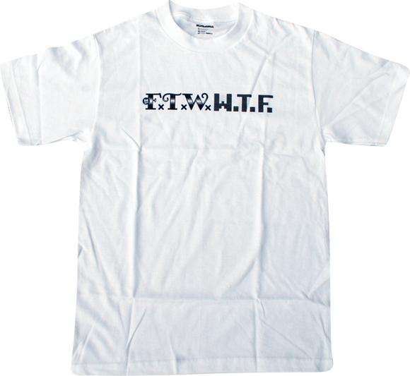 Skate Mental Ftw Wtf Short Sleeve T-Shirt - Size: SMALL White