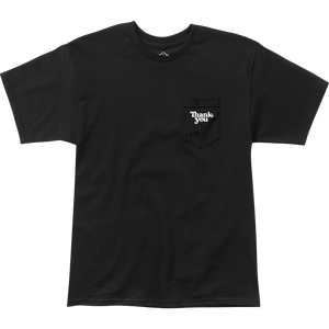 Thank You Pocket Logo T-Shirt - Size: SMALL Black