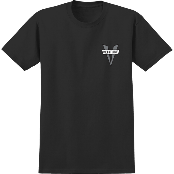 Venture Heritage V T-Shirt - Size: SMALL Black/Grey